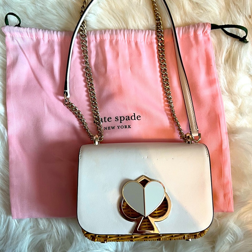 Small Kate Spade Wicker Shoulder/Crossbody Bag